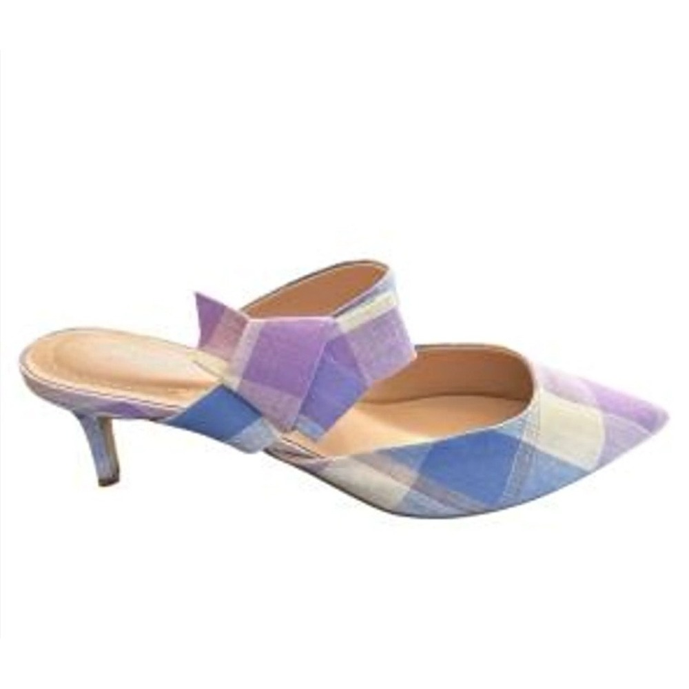 NEW! Bandolino Wmns Millie Mule Pointed Toe Kitten Heel Blue Lavender Size 7.5 M - Picture 2 of 10